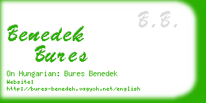 benedek bures business card